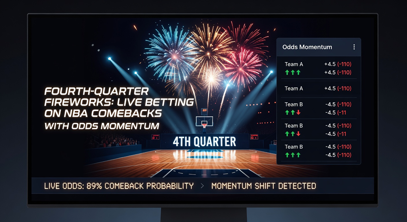 NBA-Spieler feiern einen dramatischen Comeback im Vierten Viertel mit jubelnden Fans im Hintergrund