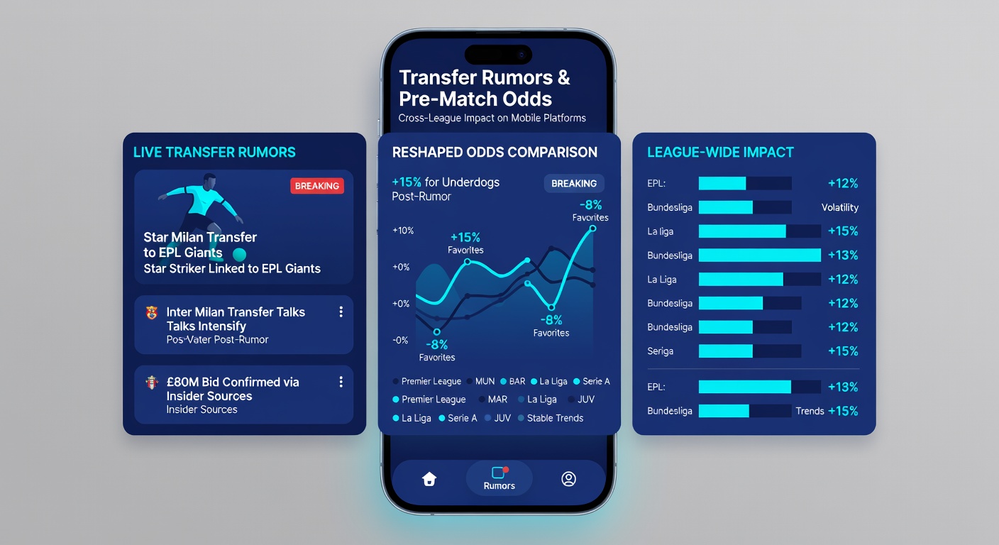 Vergleich von Quoten auf einem Smartphone für internationale Fußballligen