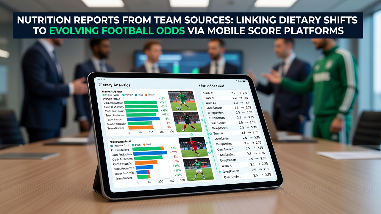 Ernährungsberichte aus Teamquellen und mobile Score-Plattformen im Fußball