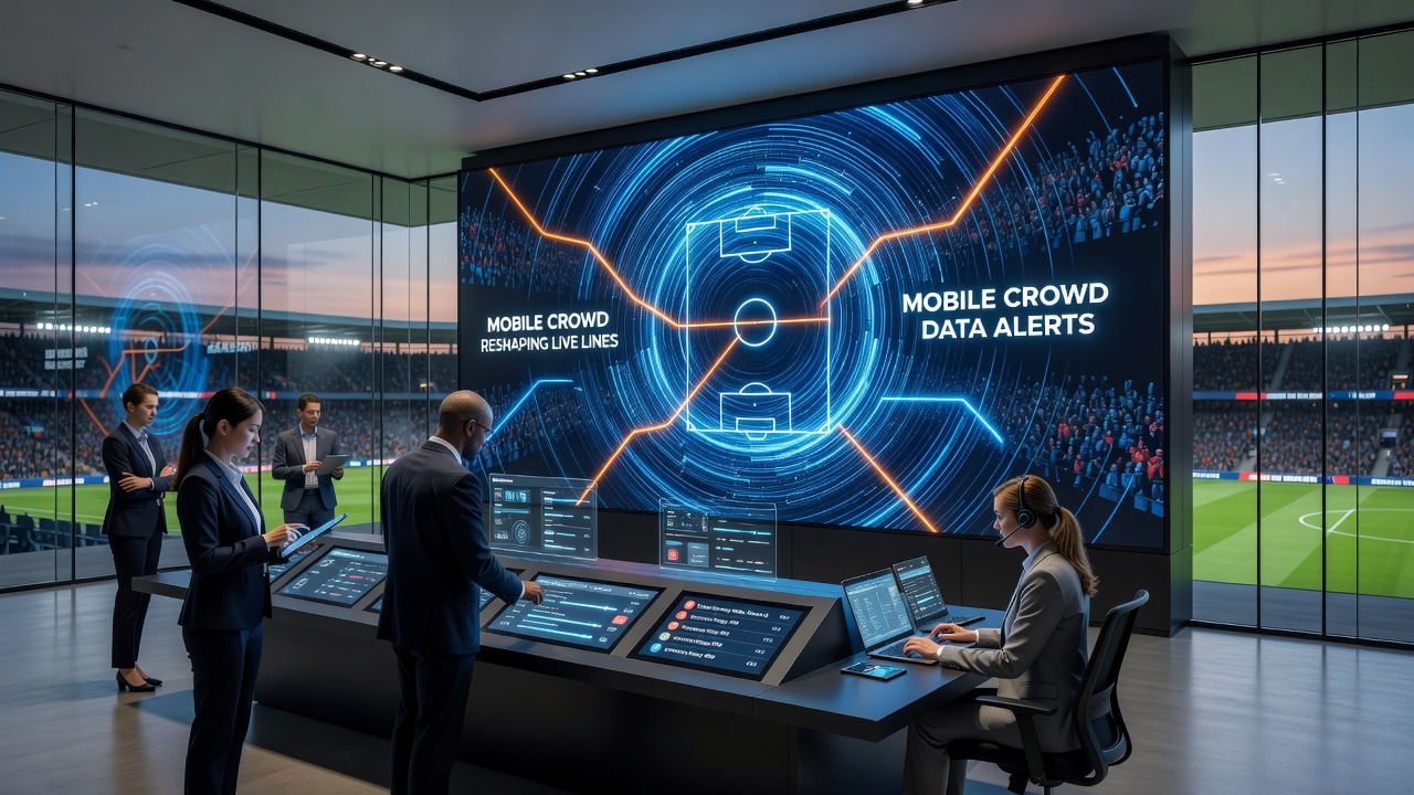 Mobile App-Benachrichtigungen mit Stadiondaten während eines Live-Spiels