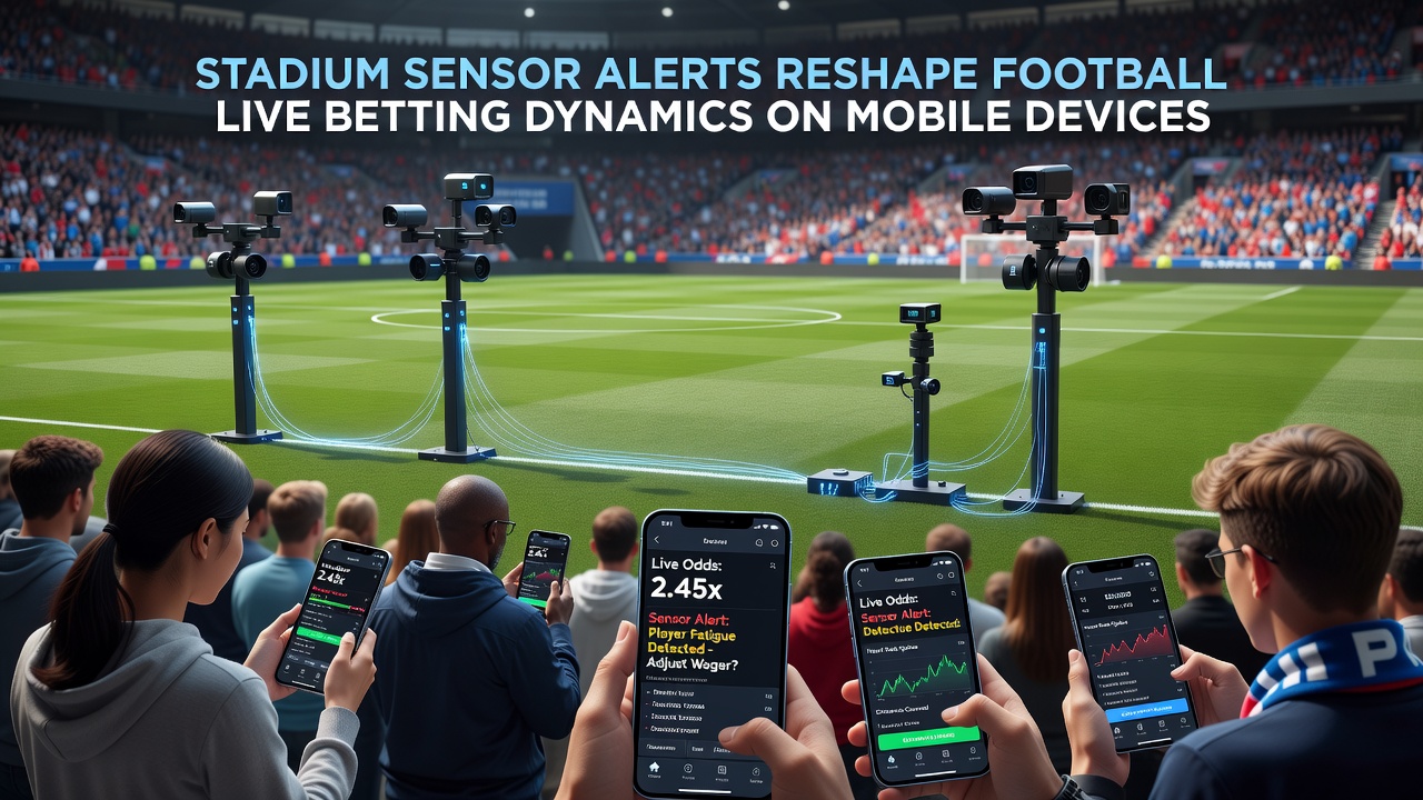 Mobile Geräte zeigen Echtzeit-Sensor-Alarme während eines Fußballspiels